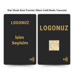 Mat Siyah Kart Üzerine Gold Tasarım Dikey Nfc Kart ile paylaşmak istediğiniz tüm bilgilerinizi tek bir dokunuş ile karşınızdaki kişiye aktarın. Daha prestijli ve dijital bir kullanım gerçekleştirin.