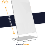 A6 L Tipi Dikey - Logolu ve QR Kodlu Google Yorum ve İşletme Tanıtım Standı