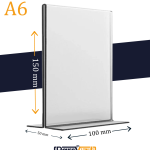 A6 T Tipi Dikey Logolu ve QR Kodlu Google Yorum ve İşletme Tanıtım Standı